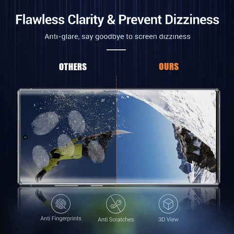 Durable 9D tempered glass screen protector providing strong protection for Samsung Galaxy S21 Plus