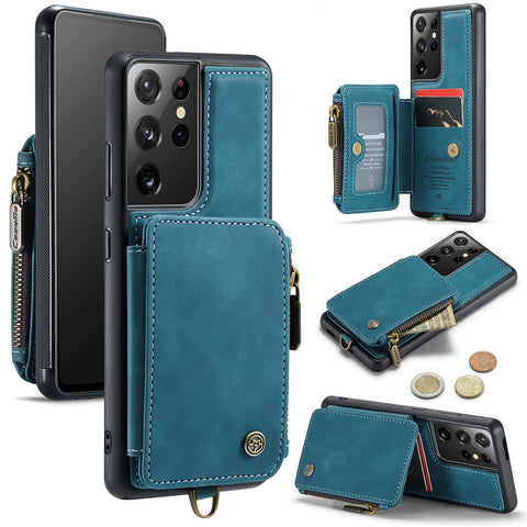 Samsung Galaxy S21 Ultra Case with Zipper Wallet, RFID Blocking Card Slots - Easy Gadgets