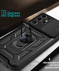 SAMSUNG Galaxy S22 Plus Strong magnetic phone case with kickstand and lens cover - Easy Gadgets