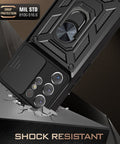 SAMSUNG Galaxy S22 Plus Strong magnetic phone case with kickstand and lens cover - Easy Gadgets