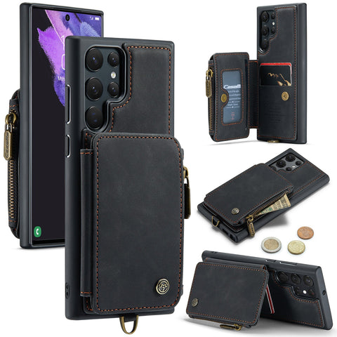 Samsung Galaxy S22 Ultra Case with Zipper Wallet, RFID Blocking Card Slots - Easy Gadgets