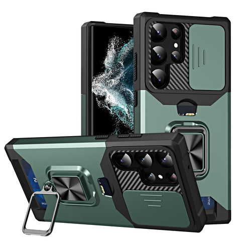 Samsung Galaxy S23 Ultra Rugged Phone Case with Cardholder and Kickstand - Easy Gadgets