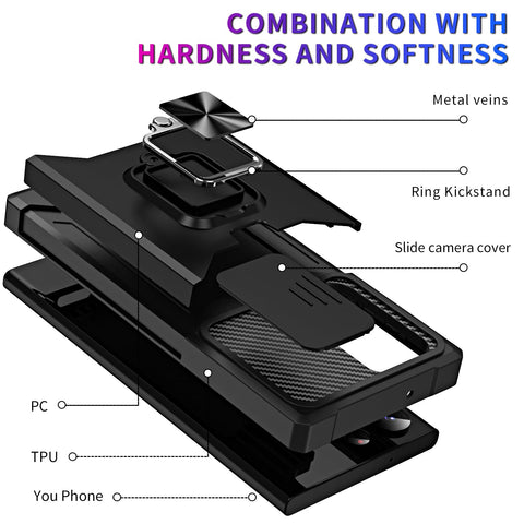 Samsung Galaxy S23 Ultra Rugged Phone Case with Cardholder and Kickstand - Easy Gadgets