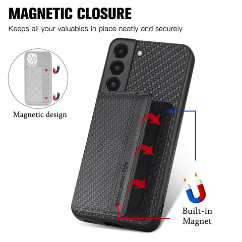 Samsung S22 Phone Case with RFID Blocking Magnetic Card Holder - Easy Gadgets