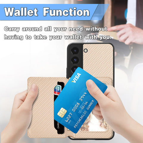 Samsung S22 Phone Case with RFID Blocking Magnetic Card Holder - Easy Gadgets