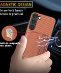 Samsung S22 Plus Phone Case with RFID Blocking Magnetic Card Holder - Easy Gadgets