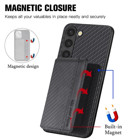 Samsung S23 Phone Case with RFID Blocking Magnetic Card Holder - Easy Gadgets