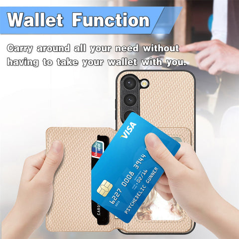 Samsung S23 Phone Case with RFID Blocking Magnetic Card Holder - Easy Gadgets