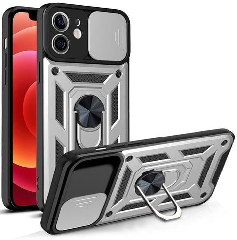 Strong magnetic phone case with kickstand and lens cover for iPhone 12 - Easy Gadgets