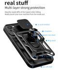 Strong magnetic phone case with kickstand and lens cover for iPhone 14 Plus - Easy Gadgets