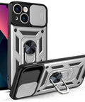 Strong magnetic phone case with kickstand and lens cover for iPhone 14 Plus - Easy Gadgets