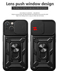 Strong magnetic phone case with kickstand and lens cover for iPhone 14 Plus - Easy Gadgets