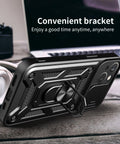 Strong magnetic phone case with kickstand and lens cover for iPhone 14 Plus - Easy Gadgets
