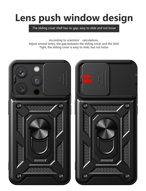 Strong magnetic phone case with kickstand and lens cover for iPhone 14 Pro - Easy Gadgets